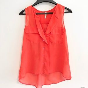 🌵2/$25 SALE! SHEER CORAL TOP
